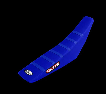 Zorix seat cover raffle prize, blue Zorix R8 ebike seat cover with custom fit and GUTS branding.