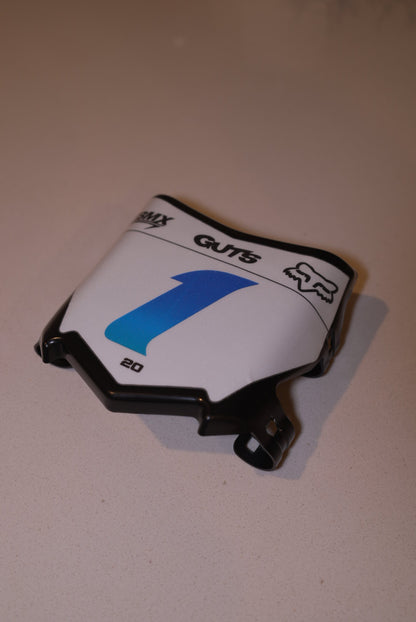 V1 White Motocuts plate