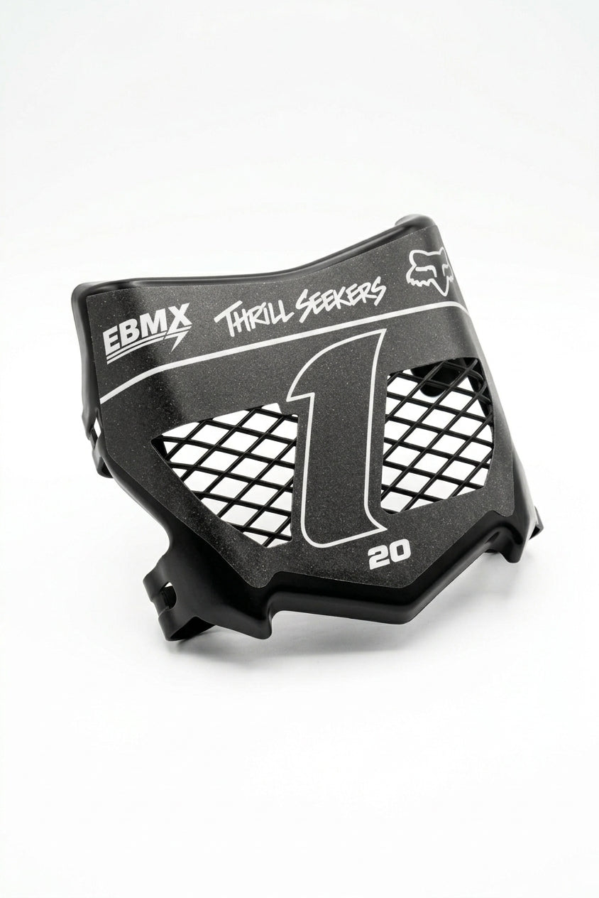 Pre order Black Vented Motocuts Number Plate – Vented Racing Plate for E-Bikes & Dirt Bikes