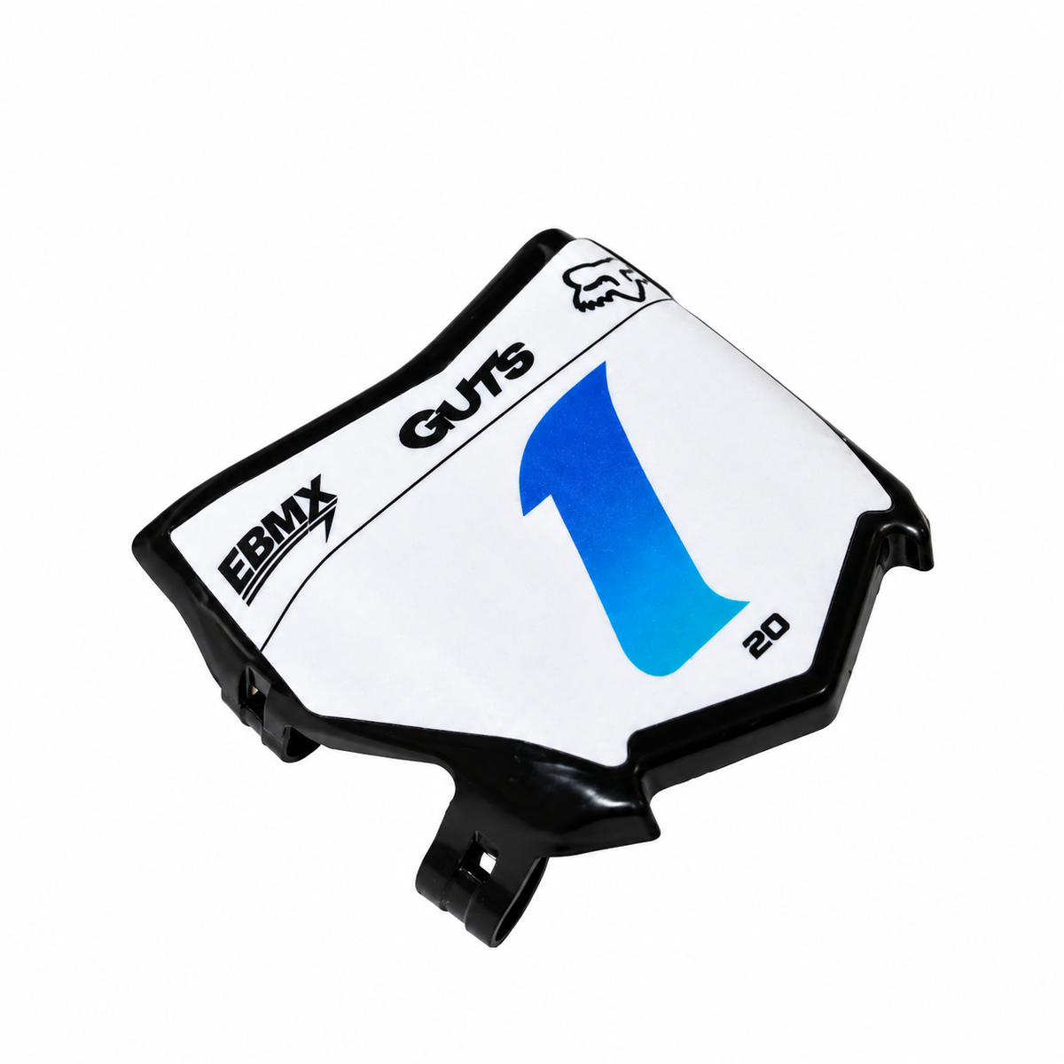 V1 White Motocuts plate