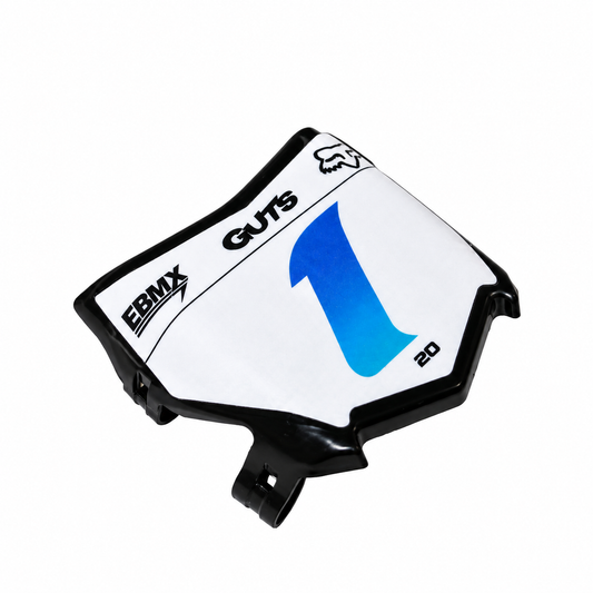 V1 White Motocuts plate